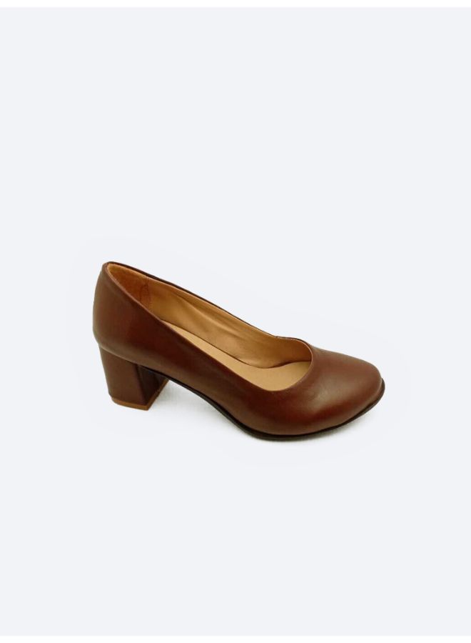 Comfort Leather Pumps ƒ?? Brown Classic