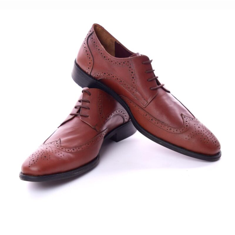 Men's Leather Brogue Oxford Shoes ƒ?? Tan Brown