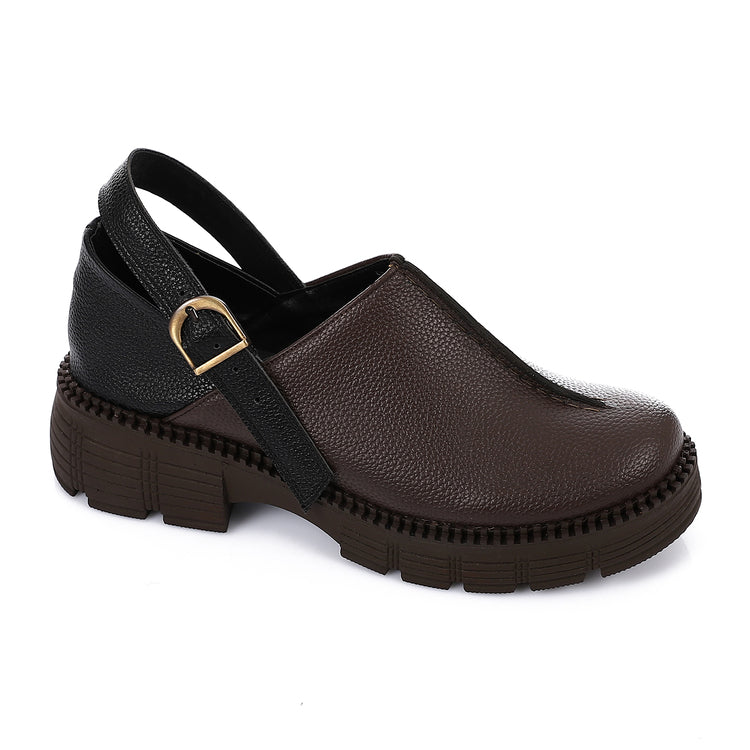 Two-Tone Comfort Loafers - Brown & Black