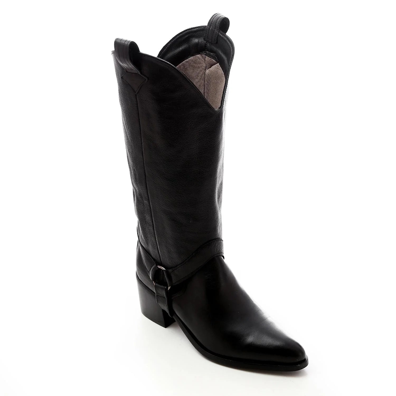 Classic Leather Cowboy Boots ƒ?? Black