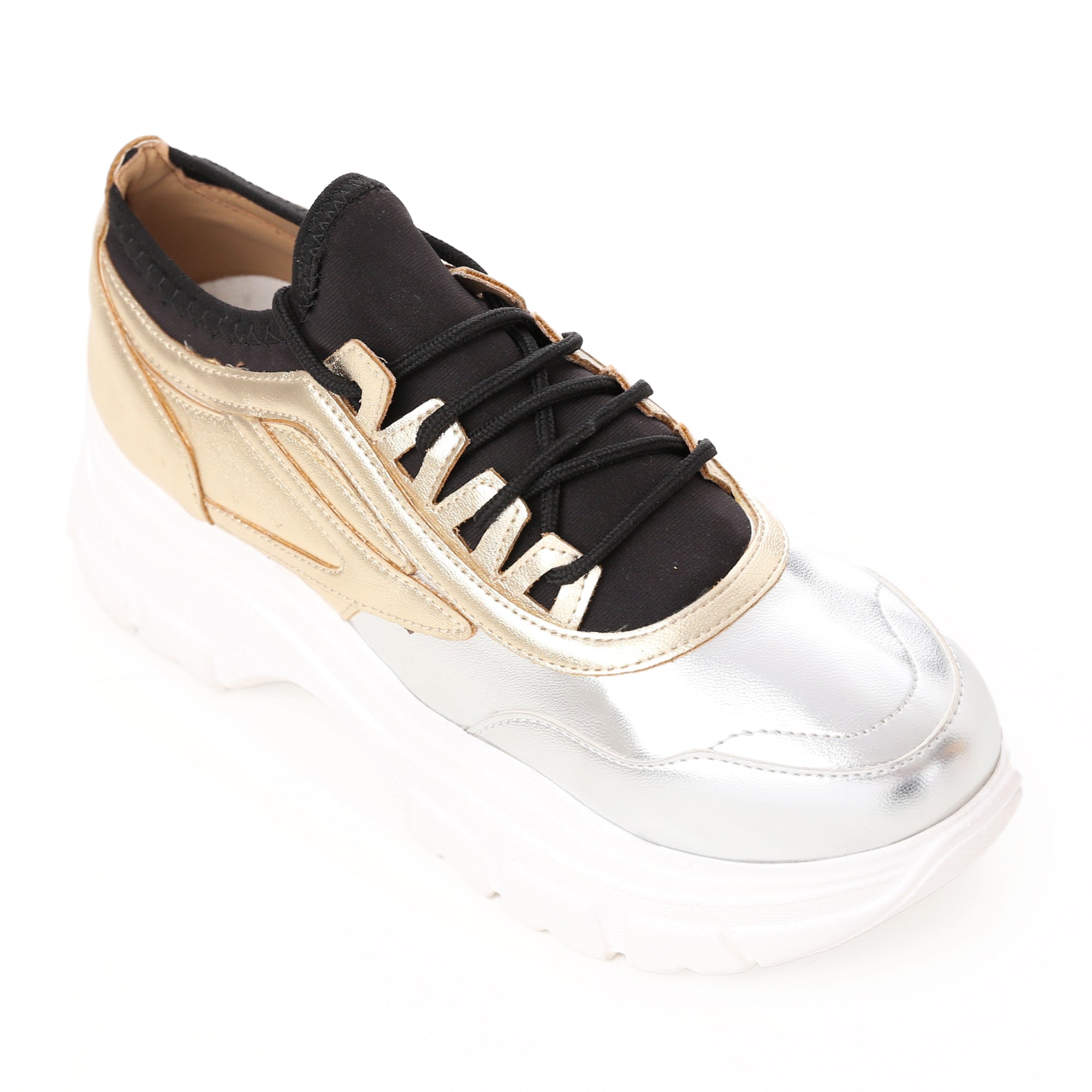 Metallic Chunky Sneakers ƒ?? Silver & Gold