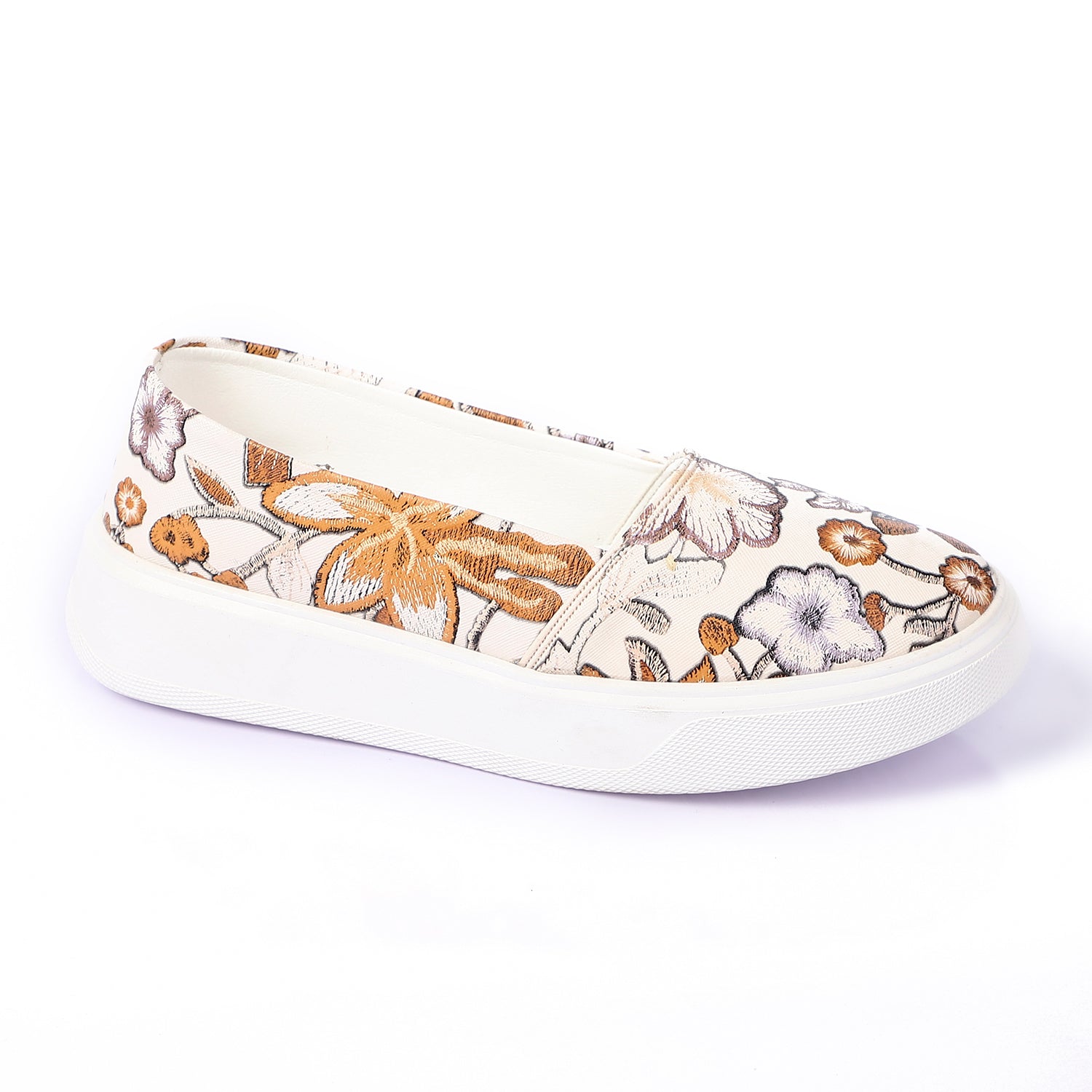 Floral Slip-On Platform Shoes ƒ?? Multicolor