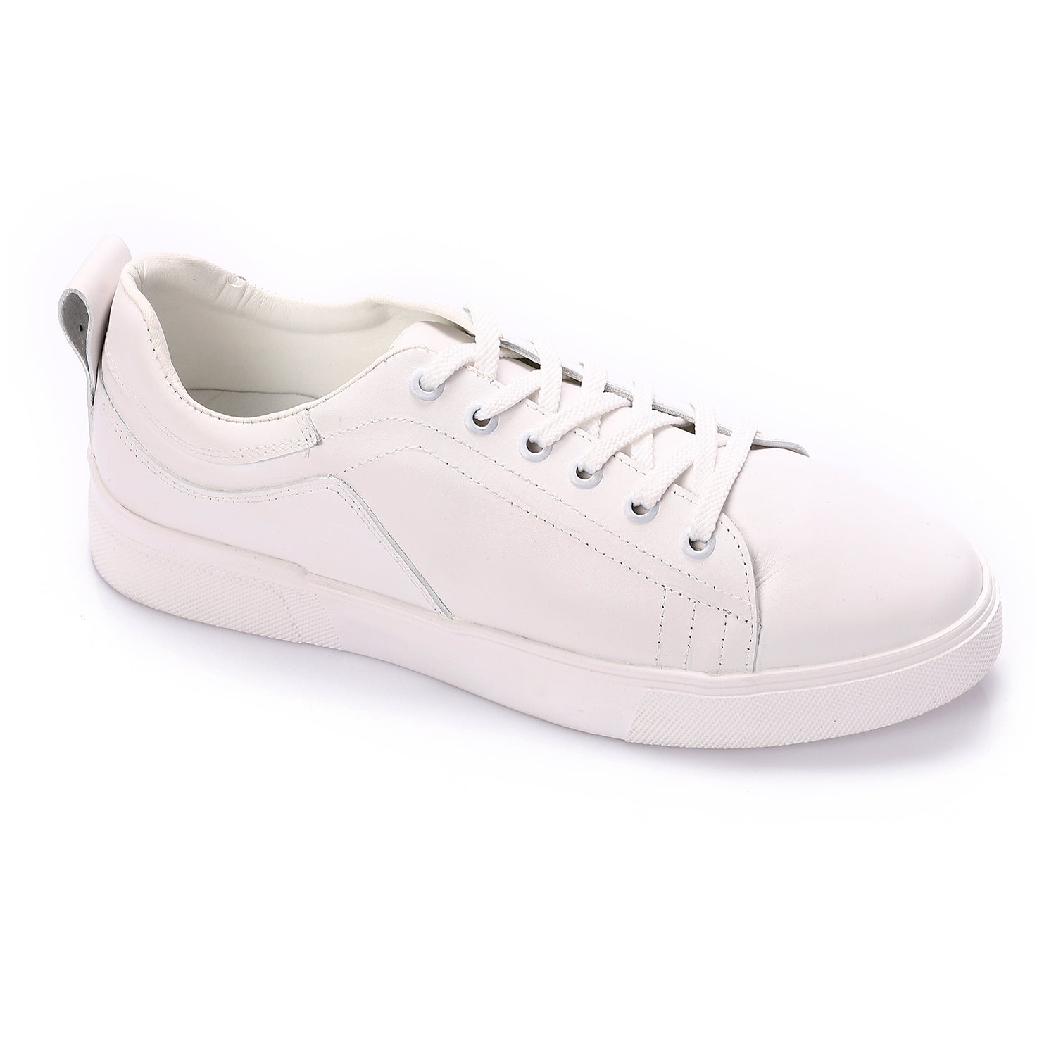 Men's Leather Low-Top Sneakers ƒ?? White
