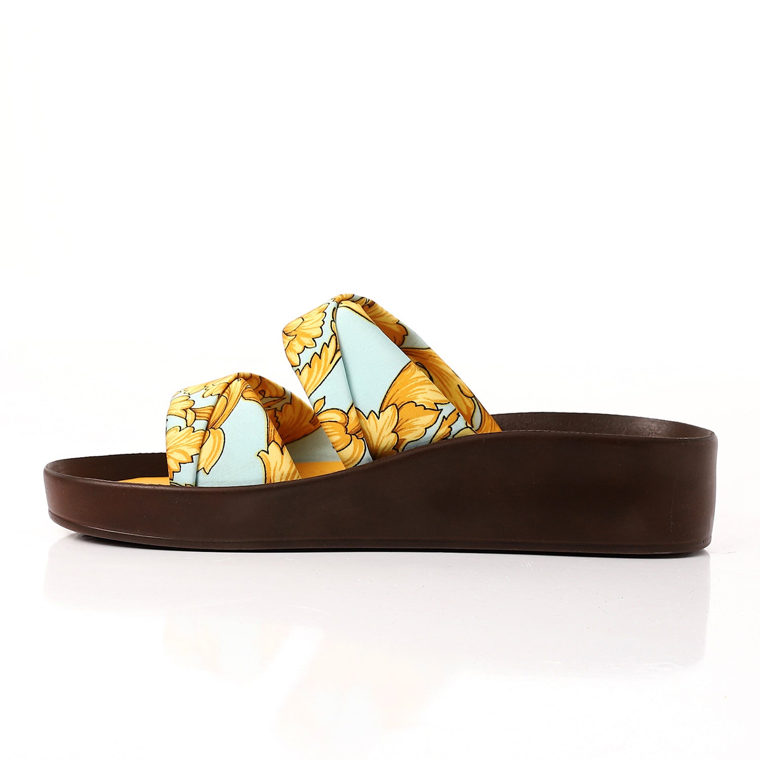 Printed Strap Platform Slippers ƒ?? Multicolor