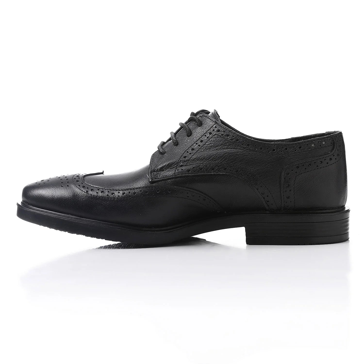 Leather Brogue Derby Shoes ƒ?? Black