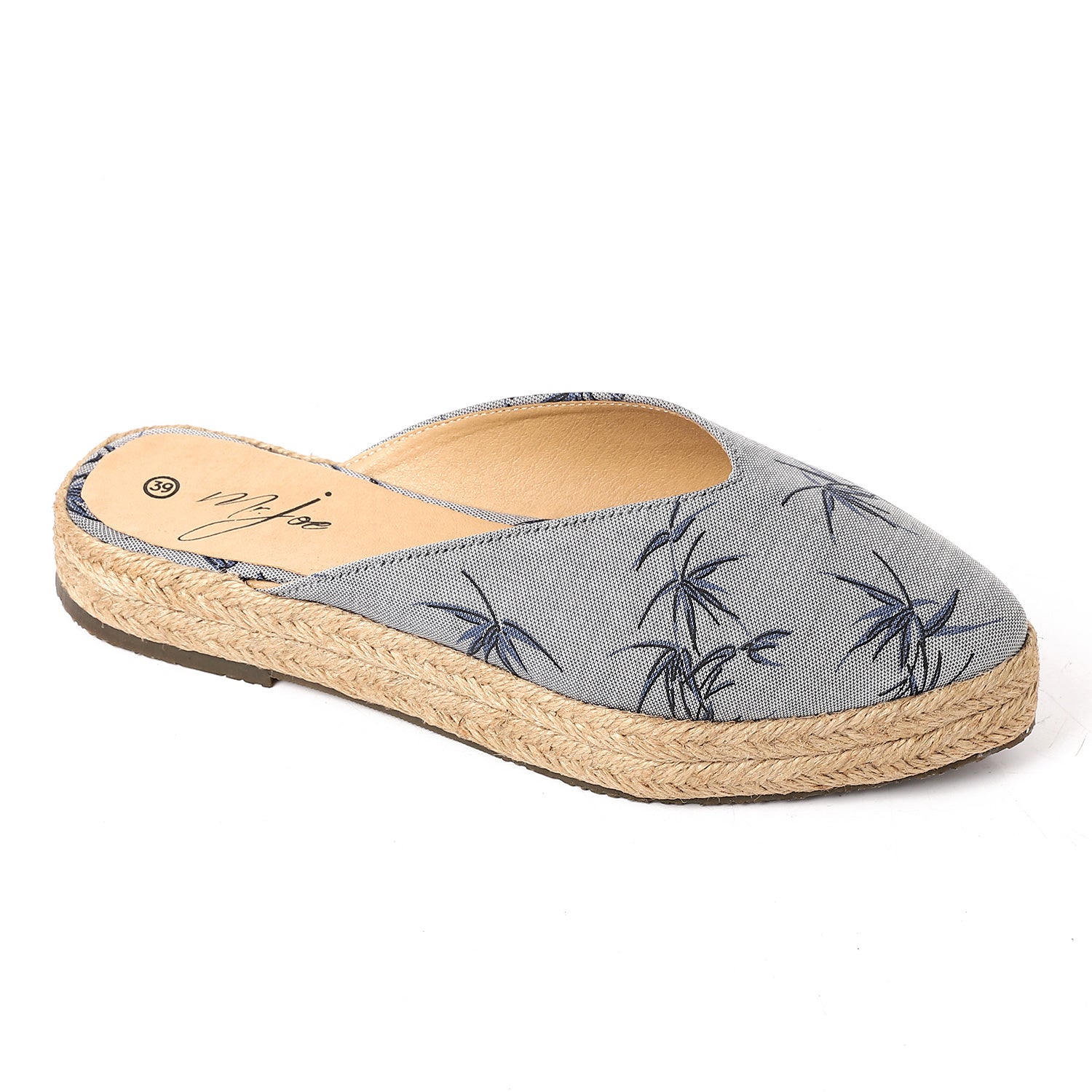 Printed Canvas Slip-On ƒ?? Grey