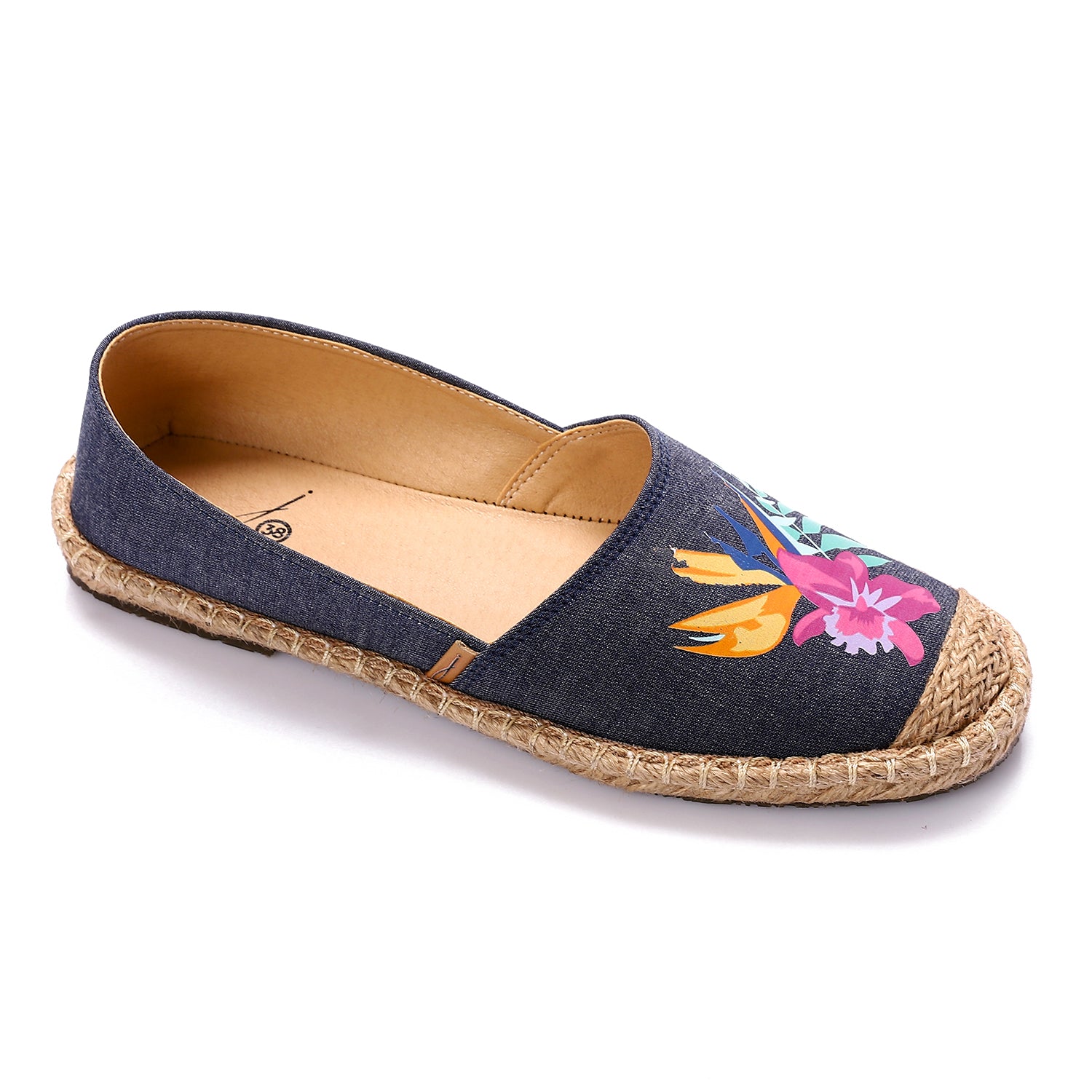 Floral Canvas Espadrilles ƒ?? Navy
