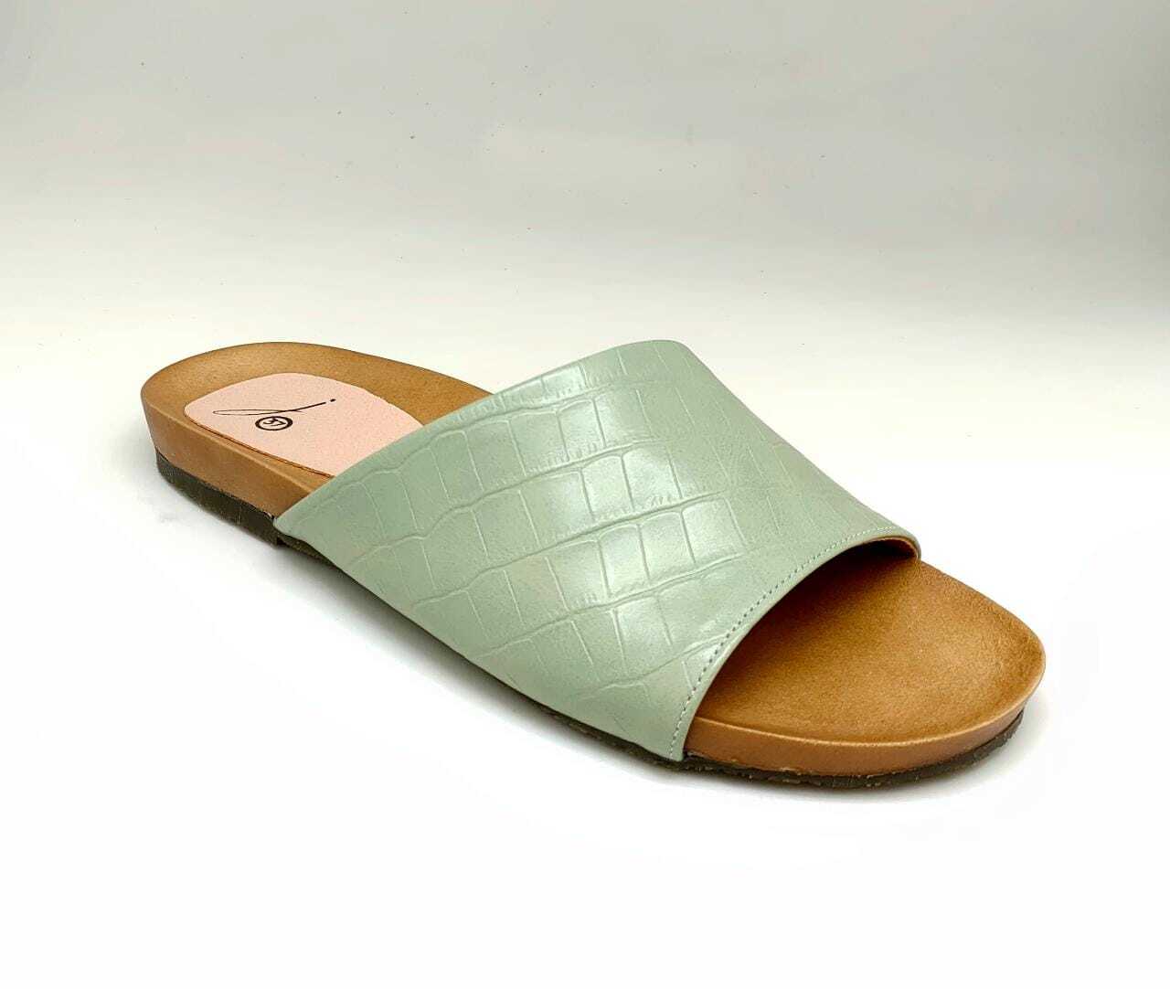 Croco Slide Mulesƒ?? Mint