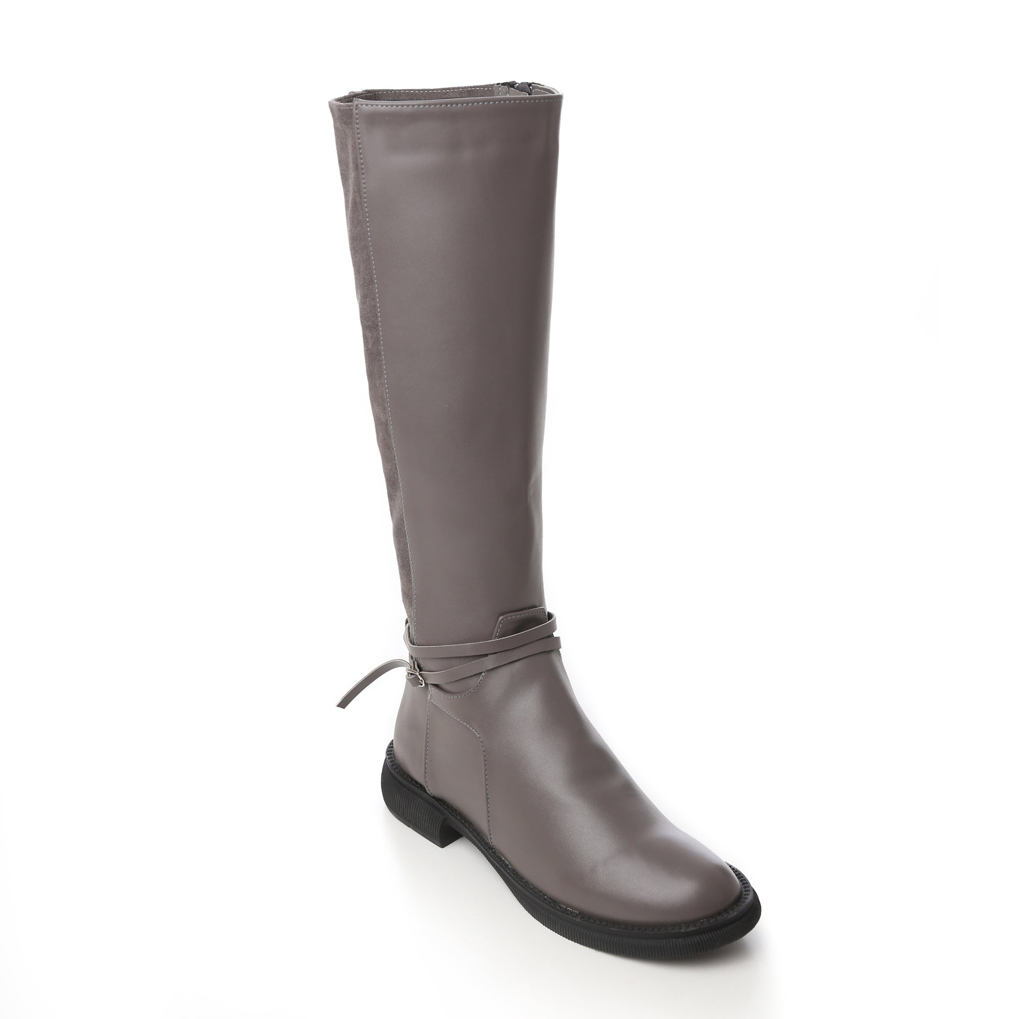 Classic Knee-High Boots - Grey