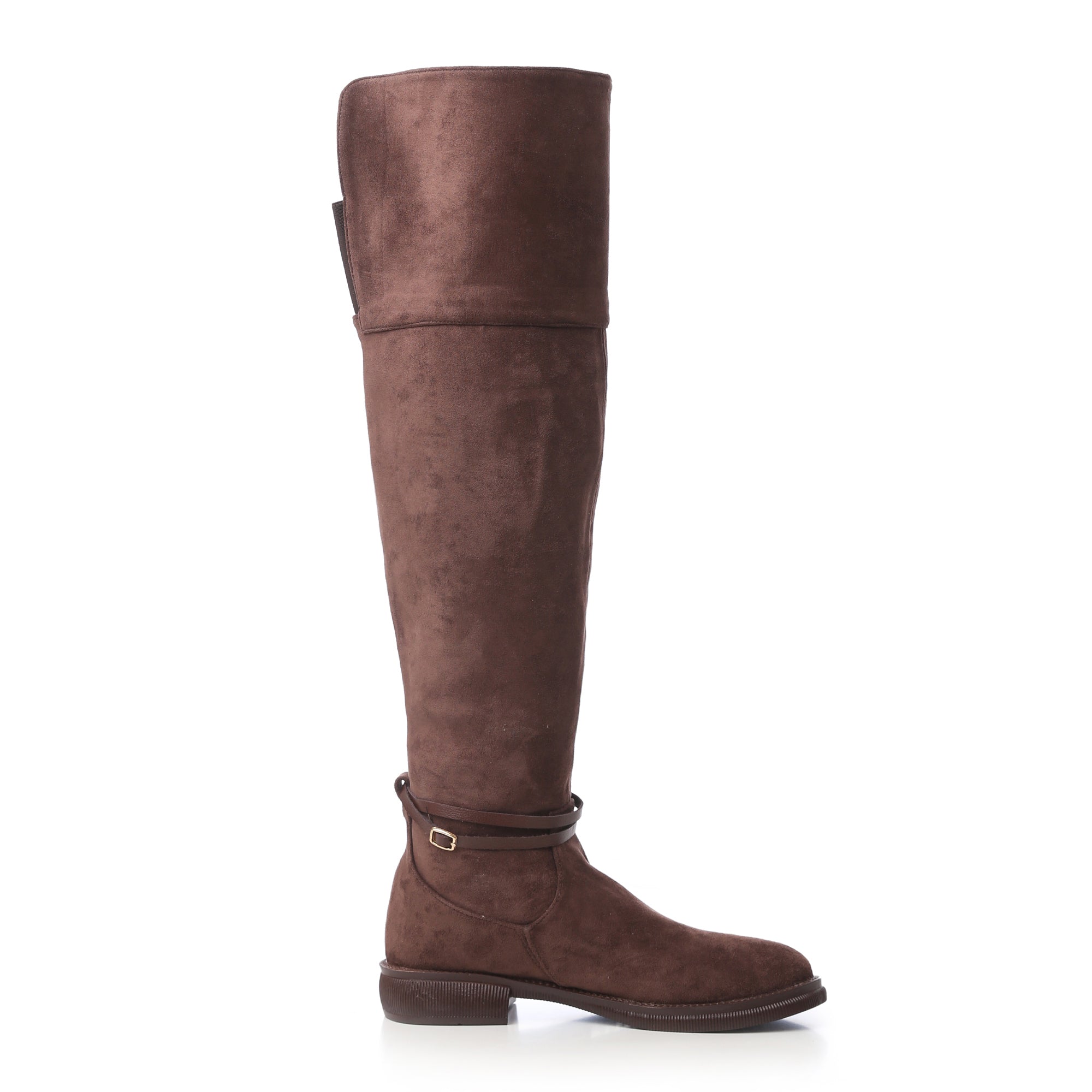 Over-The-Knee Suede Boots ƒ?? Brown