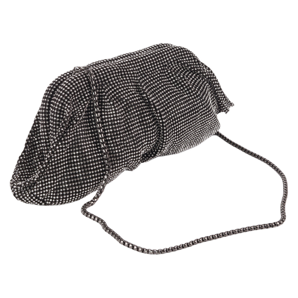 Rhinestone Soirée Clutch Bag – Silver