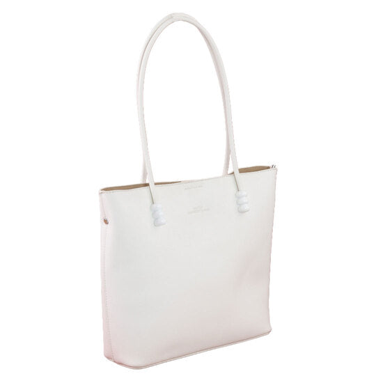 Classic Minimal Tote Handbag – White
