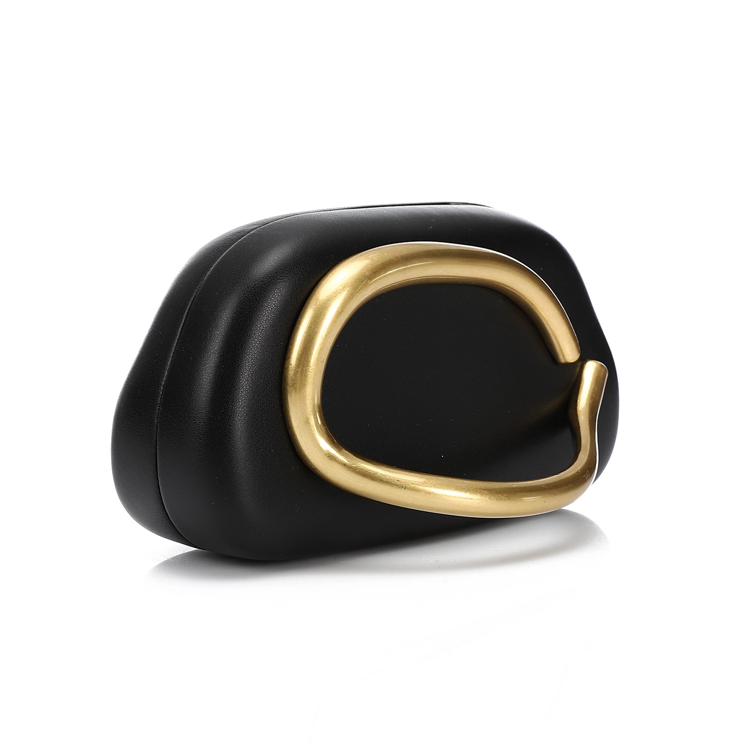 Statement Handle Clutch Black