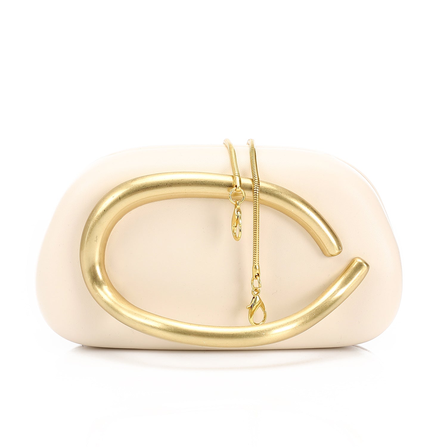 Statement Handle Clutch Pink