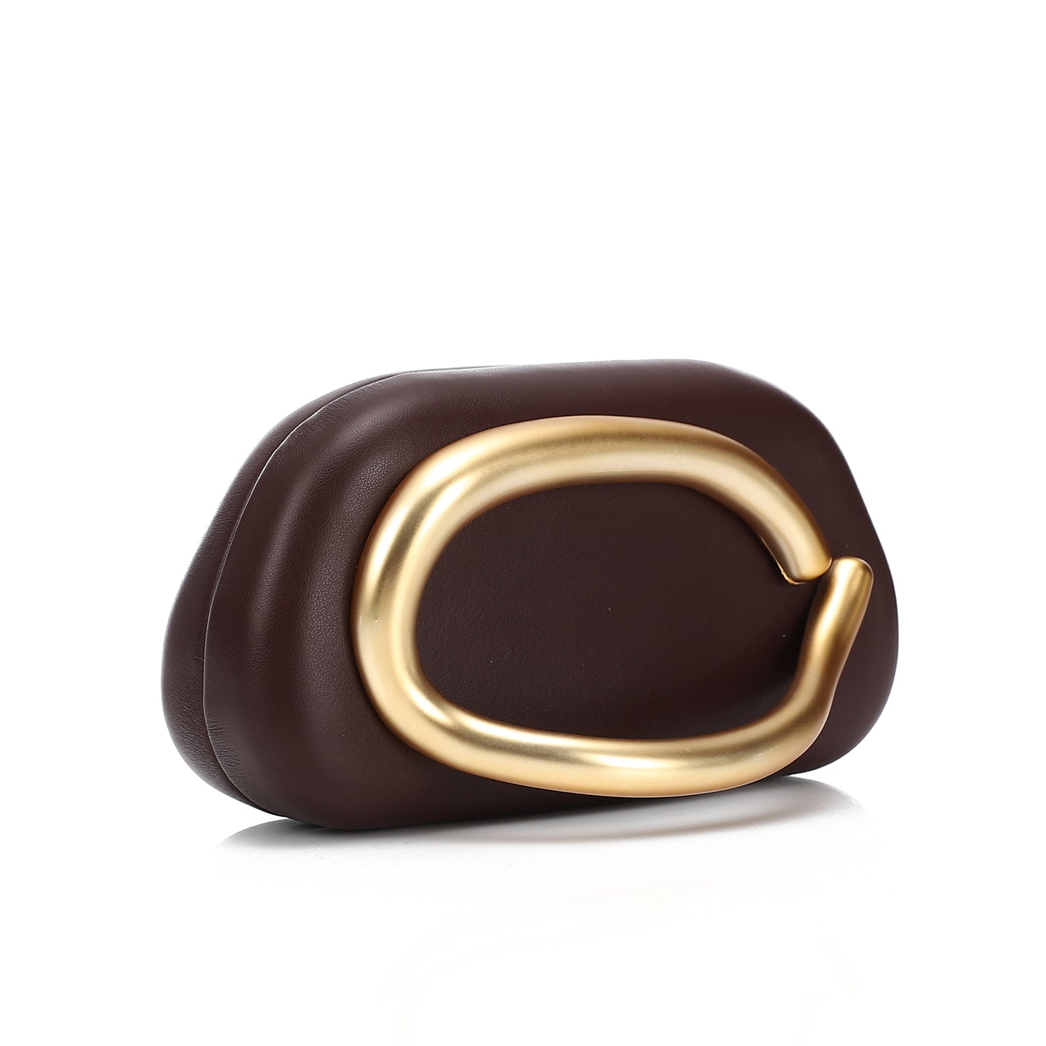 Statement Handle Clutch Brown