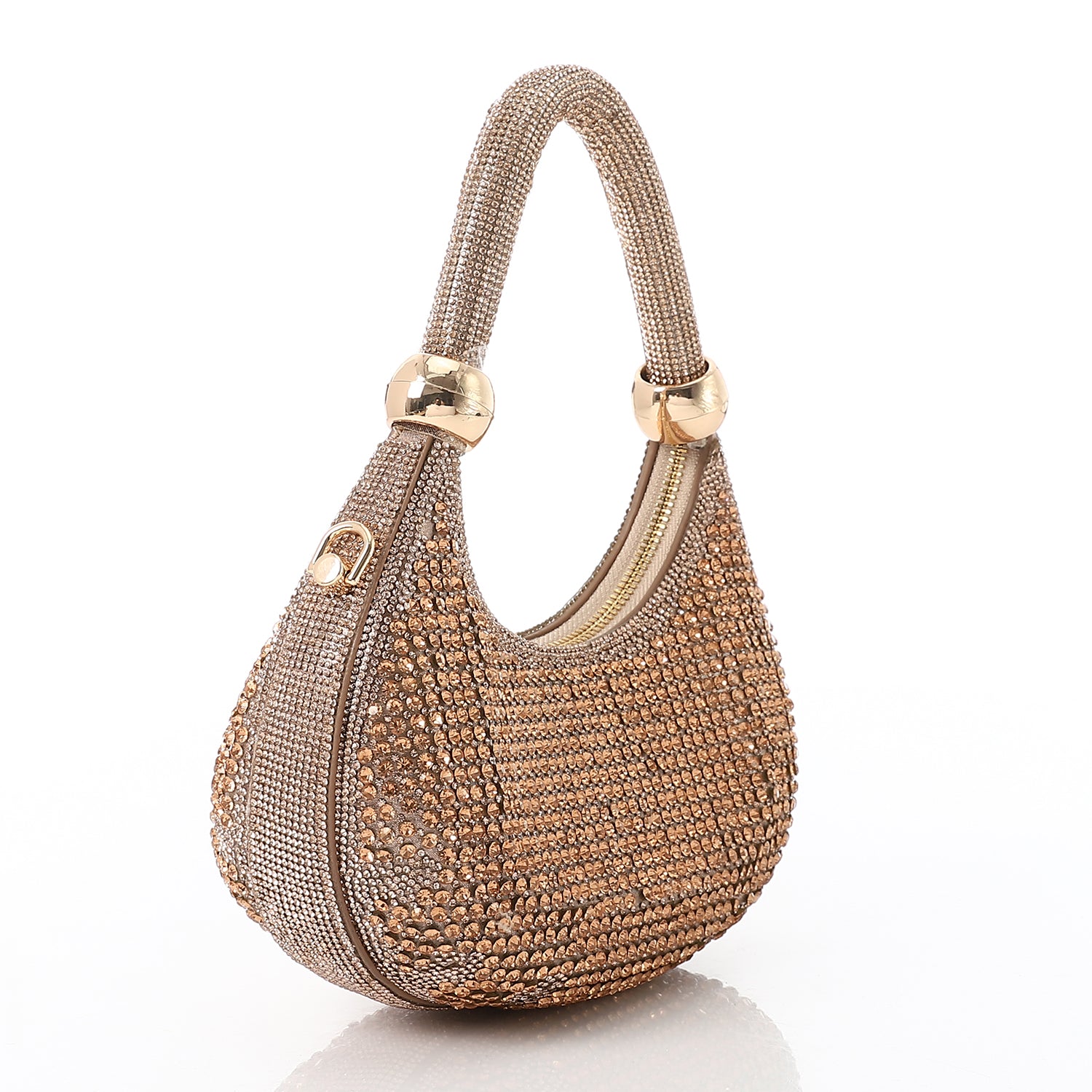 Crystal-Embellished Evening Handbag Champagne