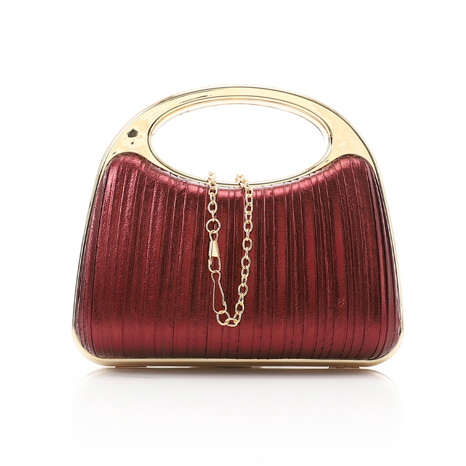 Crystal-Embellished Evening Handbag Red