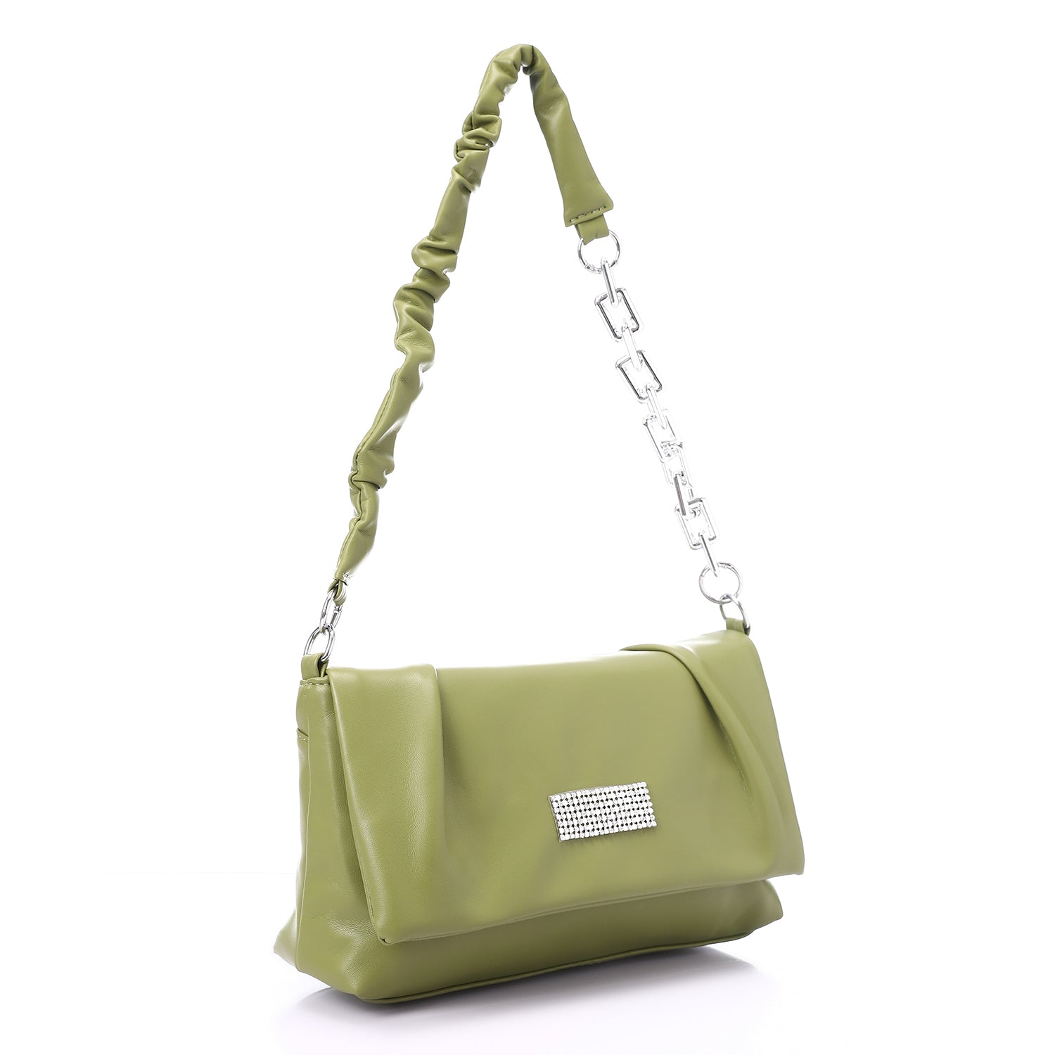 Chain Shoulder Bag - Olive