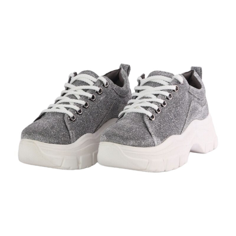 Chunky Glitter Sneakers ƒ?? Silver