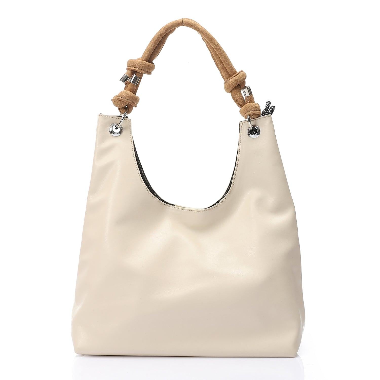 Tote Bag with Pouch Accessory – Beige